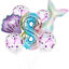 Rainbow 1st 2nd 3rd 4th Little Mermaid Foil Balloons Party Decorations Birthday