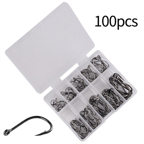 100x Chemically Sharpened Octopus Fishing Hook, Fishing Tackle 3- 12# Small Size