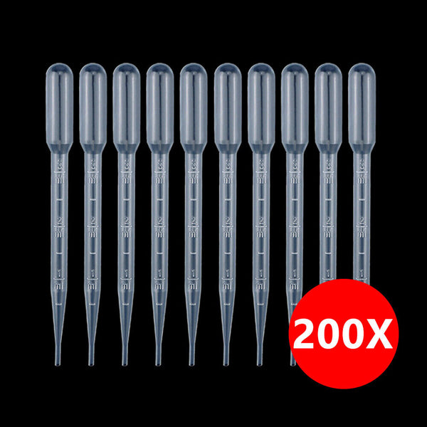Plastic Pipettes Eye Dropper Disposable Graduated Transfer Liquid 3mL