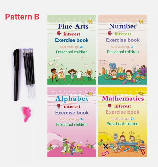 4 Kids Magic Handwriting Copybook Reused Groove Practice Calligraphy Book Number