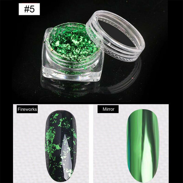 Chameleon Peacock Nail Powder Chrome Flakes Nail Art Mirror Powder Pigment Dust