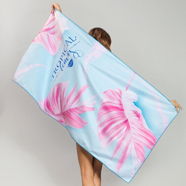 77x155CM Microfibre Travel Beach Towel Sand Free Quick Dry Swimming Bath Towel