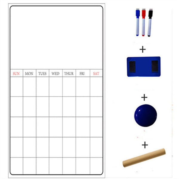 Monthly/Weekly Planner Fridge Calendar Magnetic Board with 3 markers + an Eraser