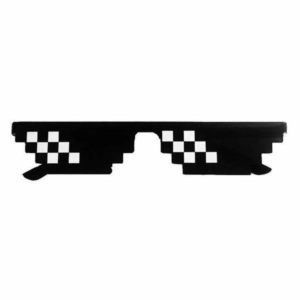 2PCS Chic MEME Deal IT Thug Life Attitude Stylish Glasses 8 Bit Pixel Sunglasses