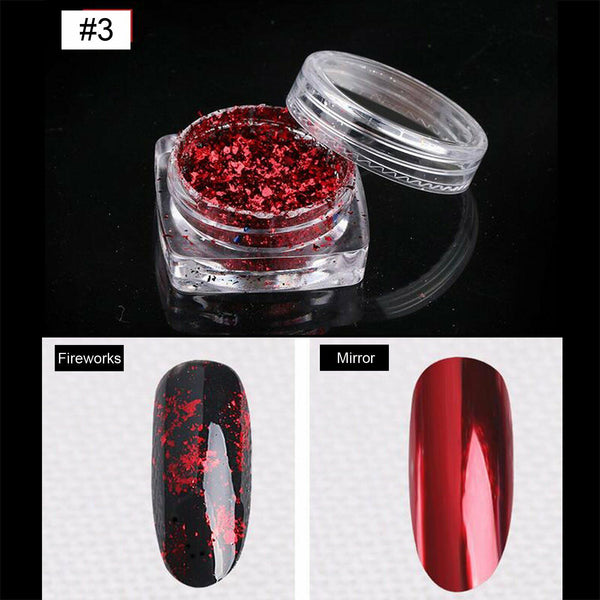 Chameleon Peacock Nail Powder Chrome Flakes Nail Art Mirror Powder Pigment Dust