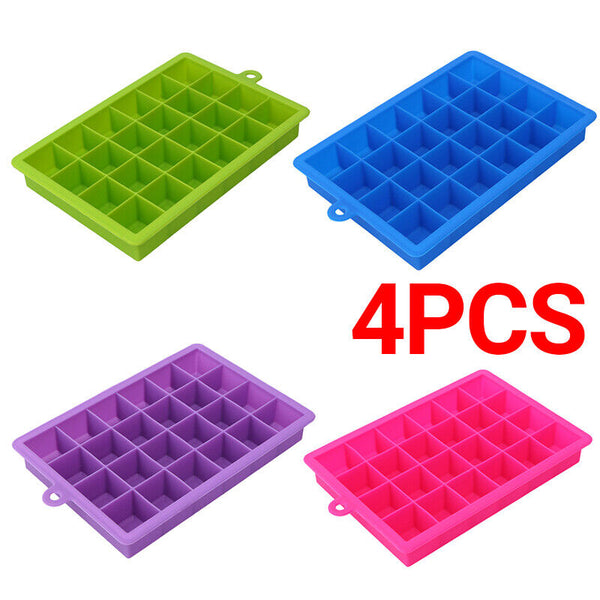Silicone 24 Grids Ice Cube Tray Mold Maker Tool Square
