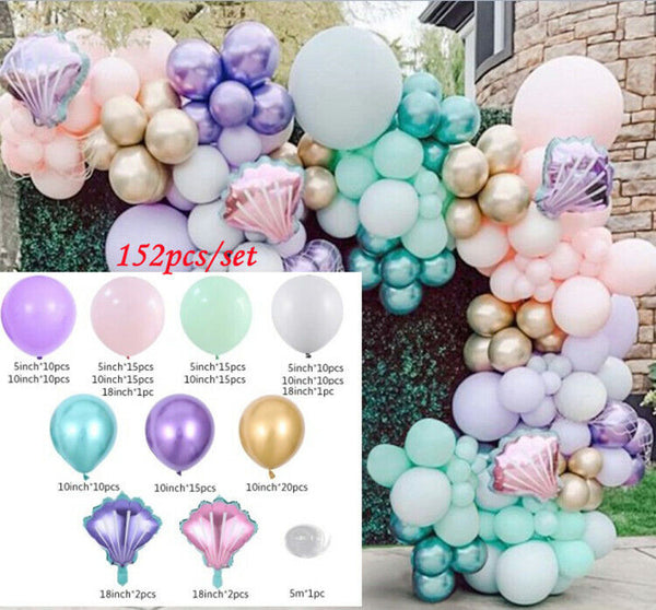 Mermaid Balloons+Ocean Balloon Garland Arch Kit Set Birthday Wedding Party Decor
