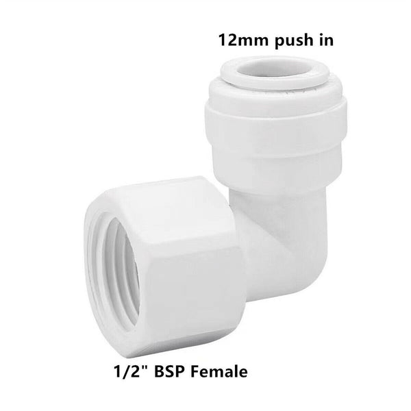 Push In Speed Fit Connector Valve Caravan Fitting John Guest 12mm Compatible