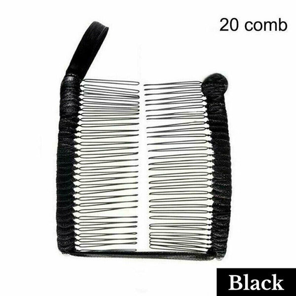 Vintage Banana Hair Clip Claw Stretchable Christmas Accessory Black