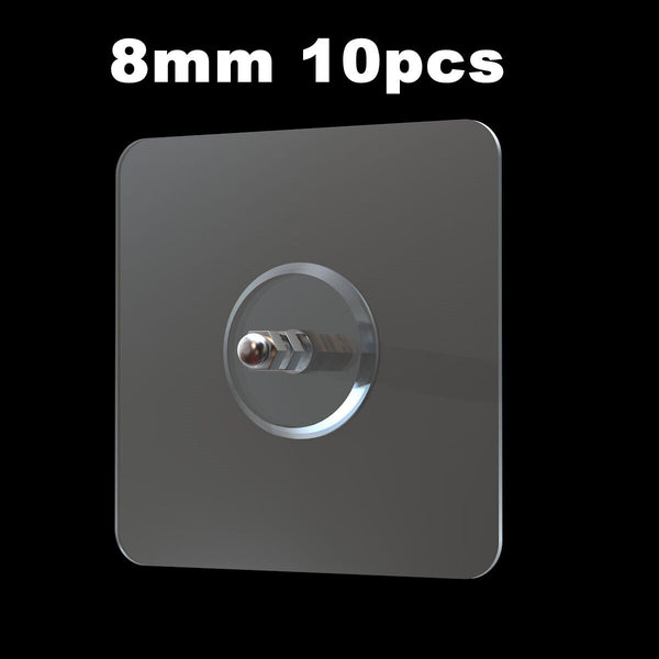 10PCS Punch-Free Self Adhesive Screw Sticker Wall Hanging Sucker Hook Nail New