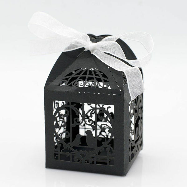 100X Laser Cut Favor Box Bombonierre Candy Engagement Wedding Gift Box 7 Colours