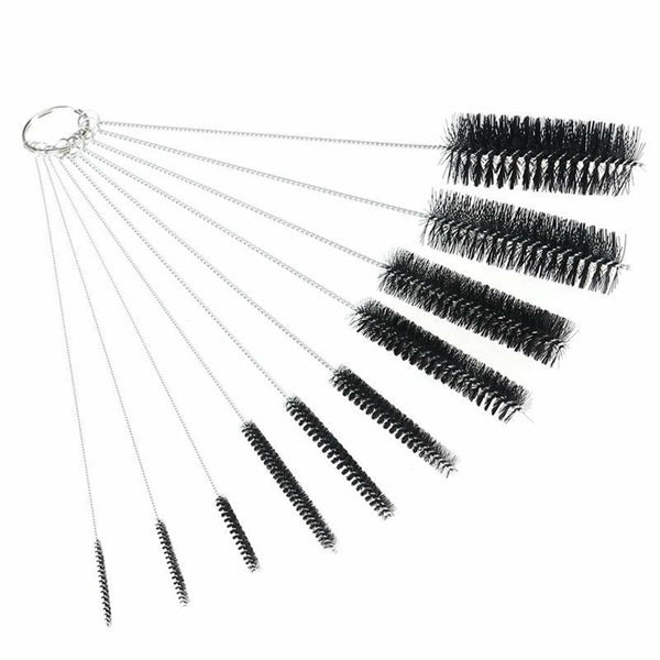 8X/Set  Nylon Straw Brush Set Cleaner Bottle Glass Tube Pipe Small Long Cleaning