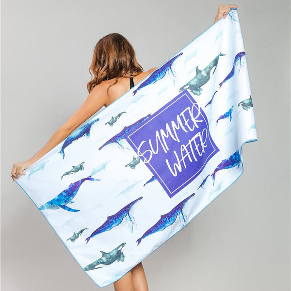77x155CM Microfibre Travel Beach Towel Sand Free Quick Dry Swimming Bath Towel