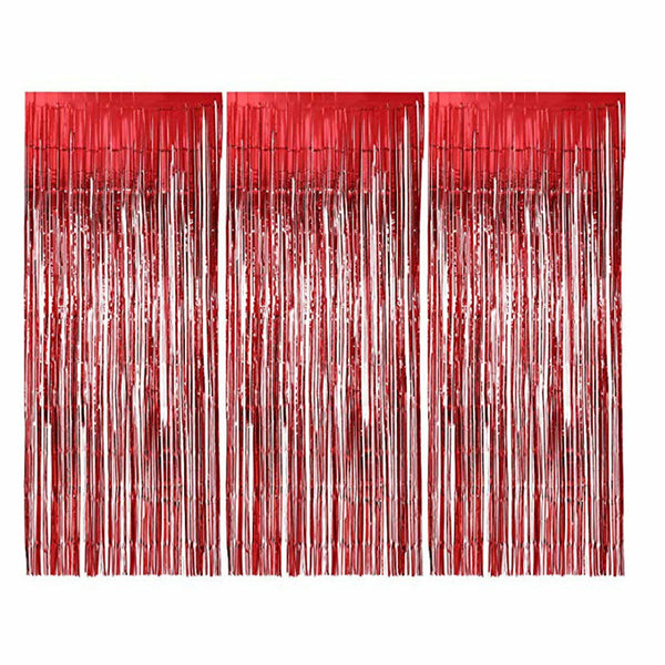 1M Tinsel Curtain Foil Metallic Fringe Backdrop Party Door Decorations Event AU
