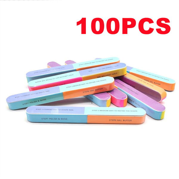 10-200Pcs Nail Sanding Block Buffer Files Art Sand Surface Manicure Buffing AUS