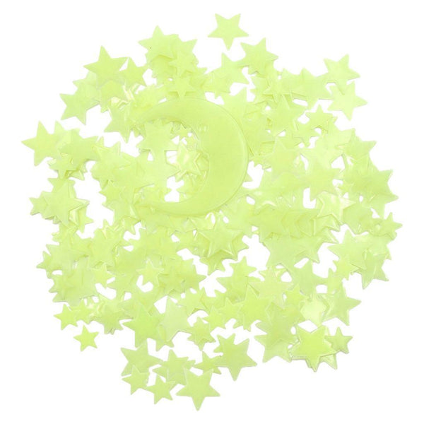 201x Home Wall Glow In The Dark Stars Stickers Set Baby KIDS Decal Luminous Moon