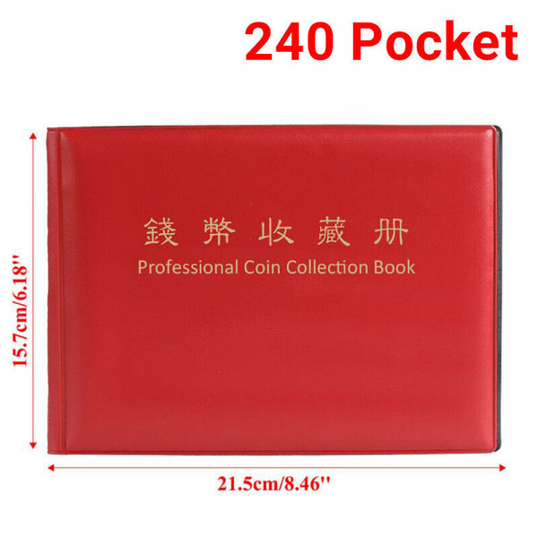 240 Pockets Coin Album Holder Storage Collection Collecting Stock Penny Book AU