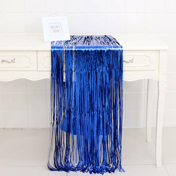 1M Tinsel Curtain Foil Metallic Fringe Backdrop Party Door Decorations Event AU
