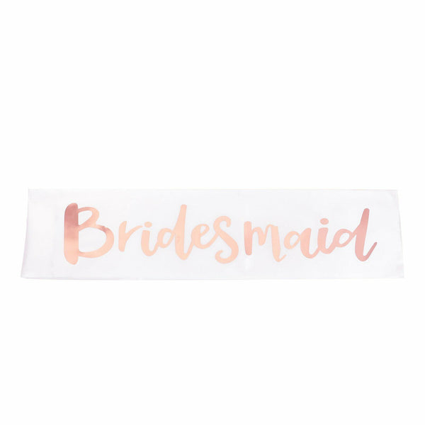 Rose Gold Bride to Be Veil Sash Tiara Team Bride Sash Hen Night Bridesmaid Sash