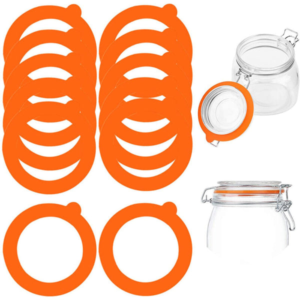 36 Pack Silicone Replacement Gasket Airtight Rubber Seals Ring for Jar