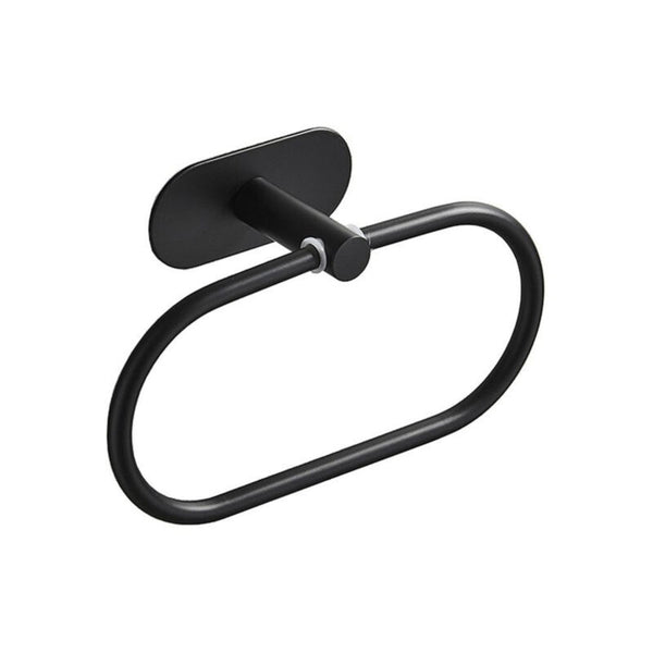 3PCS Stainless Steel Hand Towel Ring Rack Rail Holder Wall Mounted Bat