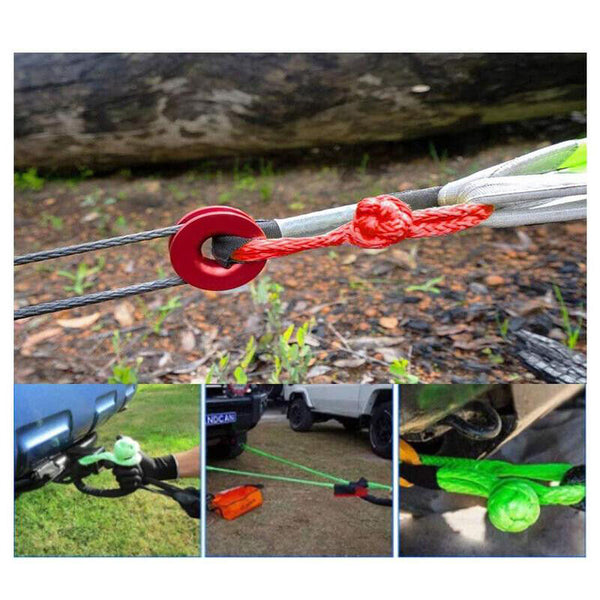 Recovery Ring Block Ring Pulley 41000lbs Soft Shackle Winch Rope Off R