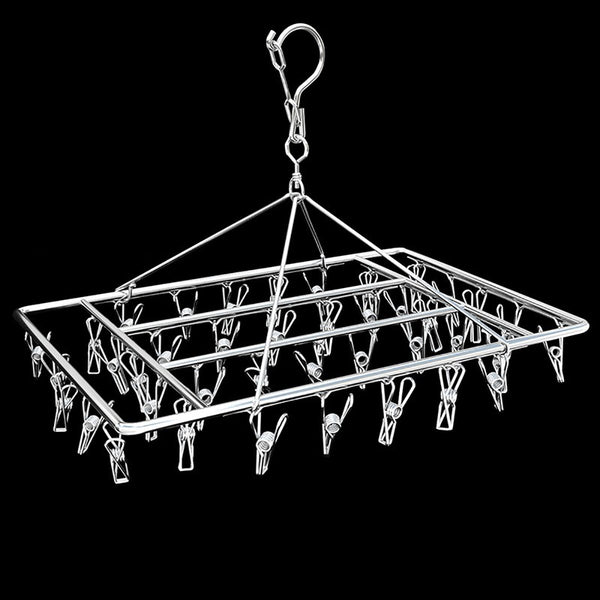 Pegs Stainless Steel Laundry Sock Underwear Clothes Dryer Rac