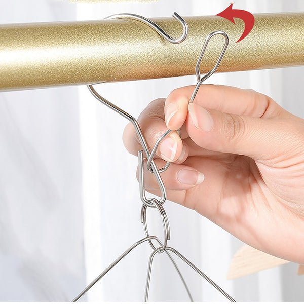 Pegs Stainless Steel Laundry Sock Underwear Clothes Dryer Rac