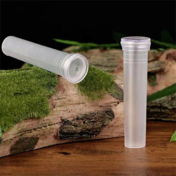 100Pcs Plant Flower Tubes Plastic Nutrition Water Tube Vials Cap Decor