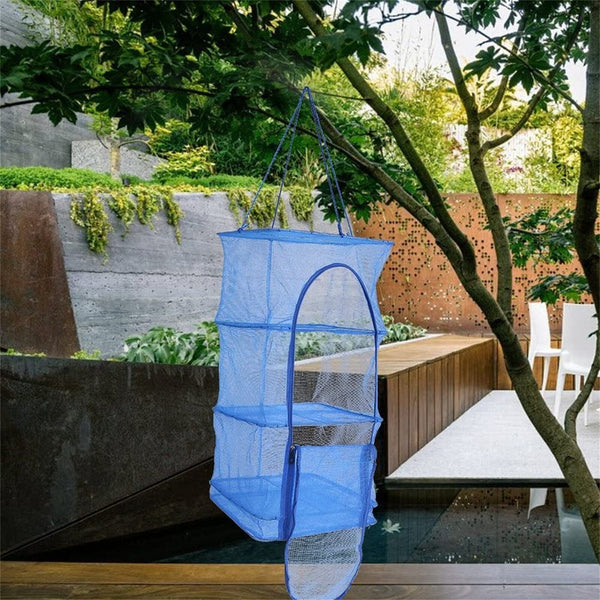 Hanging Mesh Dehydrator Air Drying Net Fishing Zipper Net Jerky Fruit