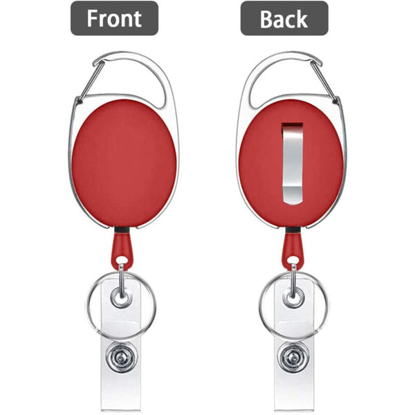 18x Retractable Key Chain ID Badge Card Holder Lanyard Keyring Carabin