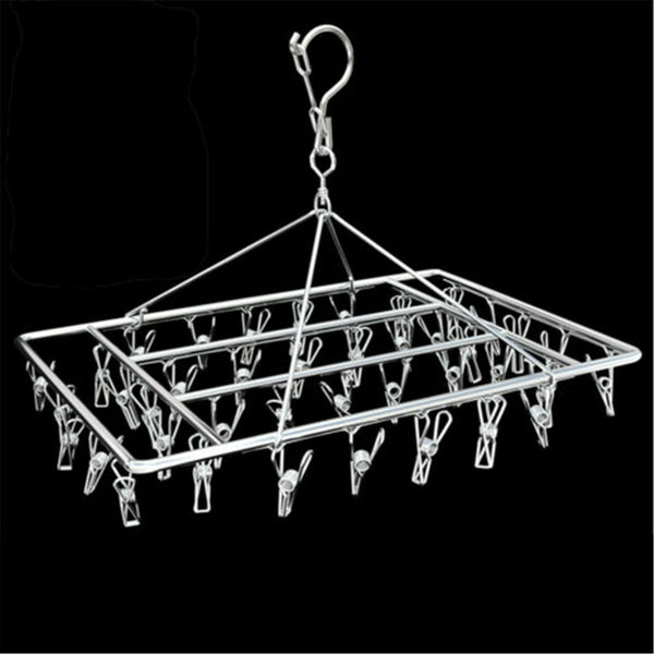 Pegs Stainless Steel Laundry Sock Underwear Clothes Dryer Rac