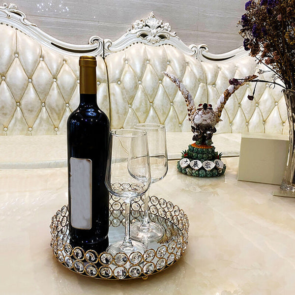 Mirror Gold Dessert Cupcake Cake Stand Holder Display Plate Centrepiec