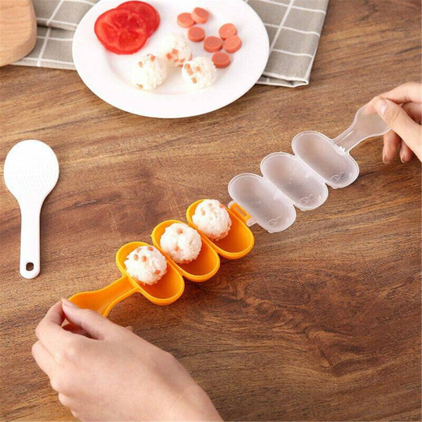 2PCS Baby Rice Ball Mold Shaker Food Decoration Kid Lunch Sushi Maker