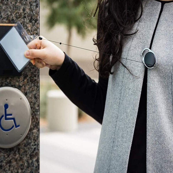 18x Retractable Key Chain ID Badge Card Holder Lanyard Keyring Carabin