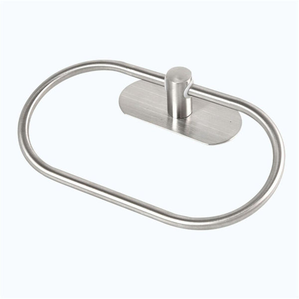 3PCS Stainless Steel Hand Towel Ring Rack Rail Holder Wall Mounted Bat