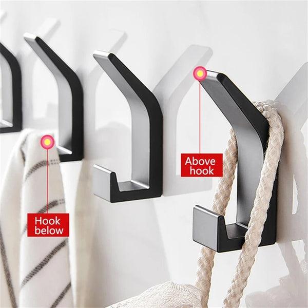 Wall Mounted Towel Rack Holder Kitchen Bathroom Clothes Robe