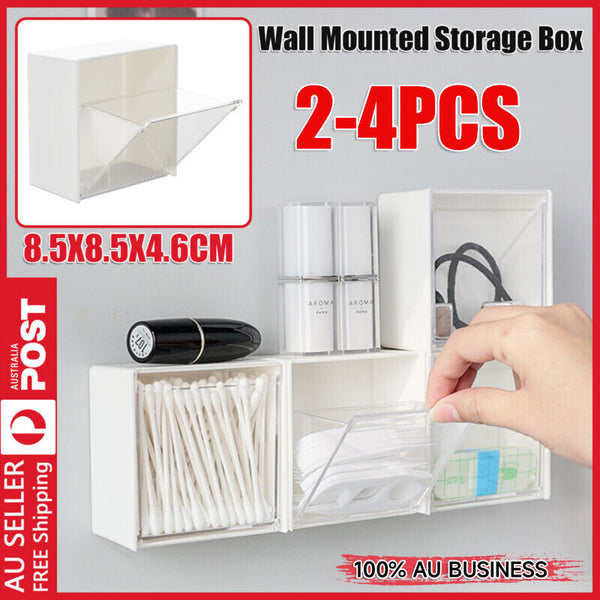 Wall Mounted Cotton Swab Storage Box Bathroom Multipurpose Hold