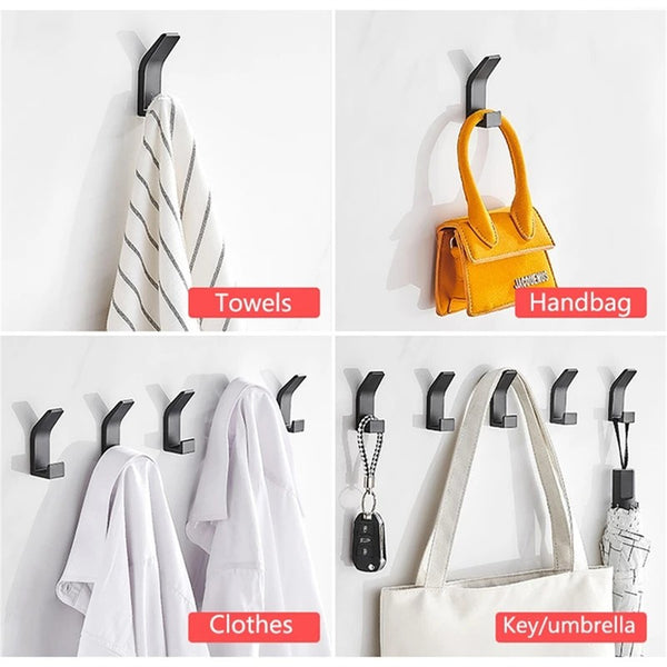 Wall Mounted Towel Rack Holder Kitchen Bathroom Clothes Robe