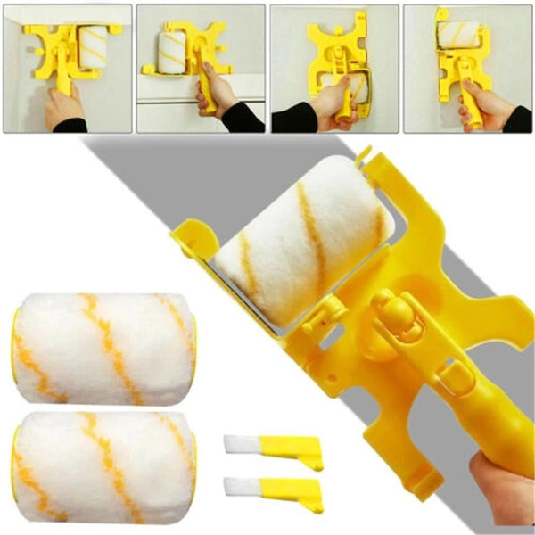 3pcs Paint Edger Roller Brush,Hand-held Paint Edger Roller Brush Porta