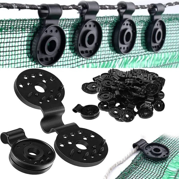 150pcs Shade Cloth Plastic Clips Round Plastic Black Clips for Sun Sha