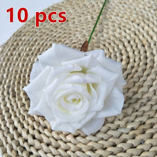 10pcs Simulation Artificial Rose Flower Silk Bouquet Wedding Party Hom