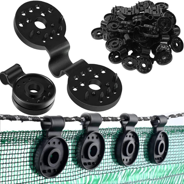 150pcs Shade Cloth Plastic Clips Round Plastic Black Clips for Sun Sha
