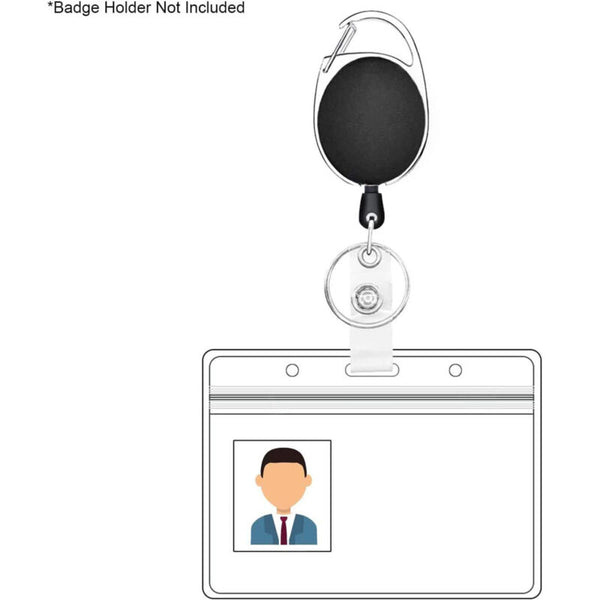 18x Retractable Key Chain ID Badge Card Holder Lanyard Keyring Carabin