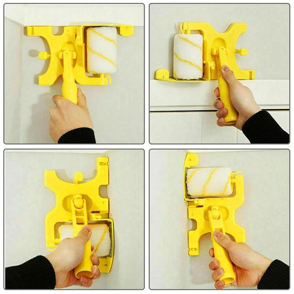 3pcs Paint Edger Roller Brush,Hand-held Paint Edger Roller Brush Porta