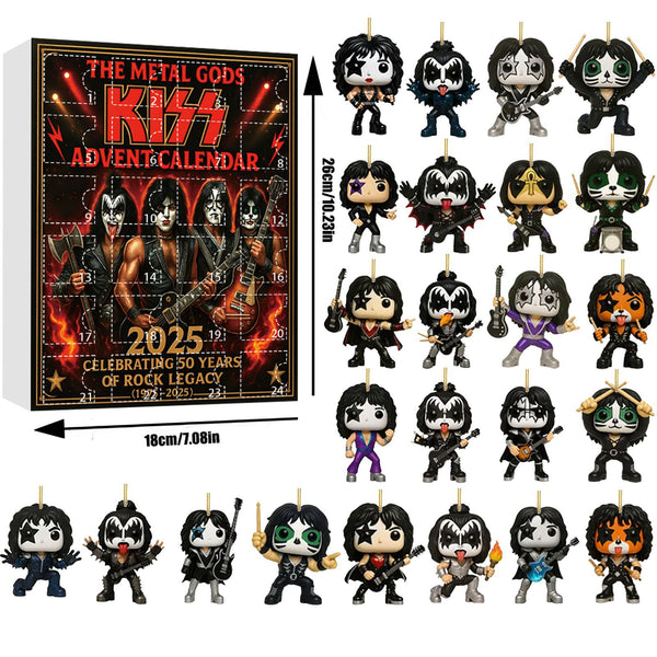Figures Xmas Gifts Advent Calendar 24 Days Blind Box Metal Gods Rock L