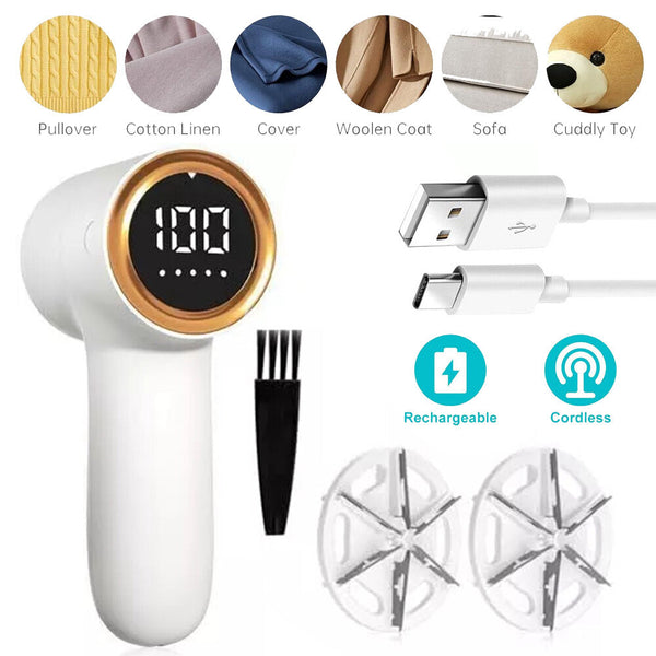 1200mAh Fuzz Lint Remover Fabric Clothes Fluff Cleaner Pilling Shaver