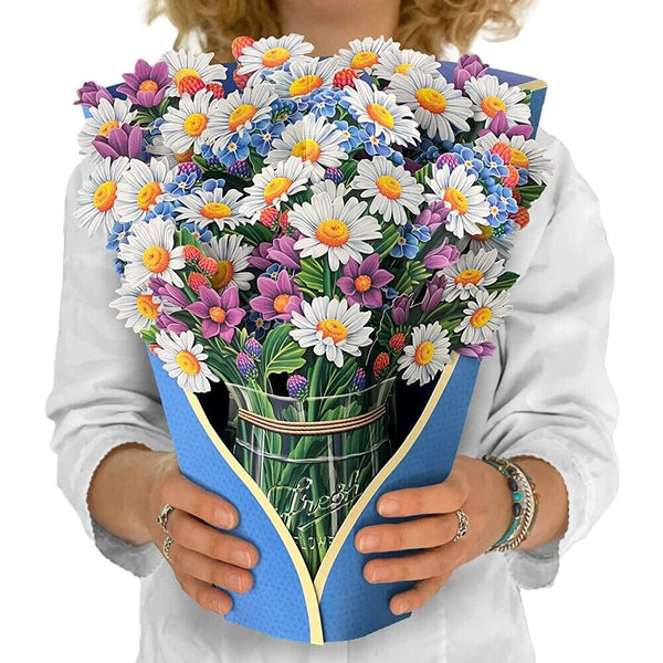 🎁Mother's Day Gift💐 3D Paper Pop Up Flower Bouquet Greeting Card