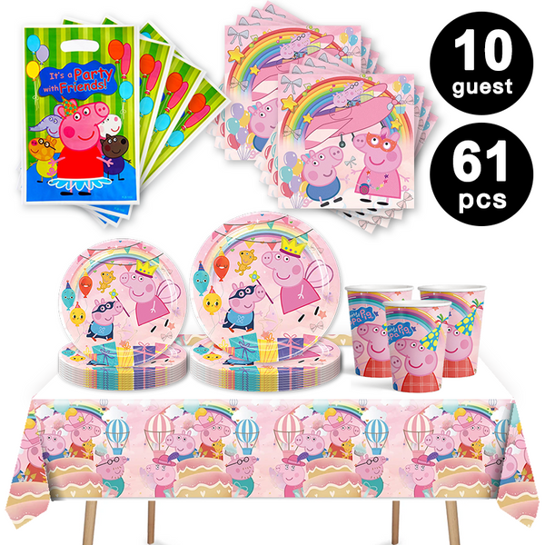 Peppa Pig Tableware Party Supplies Kids Birthday Decoration