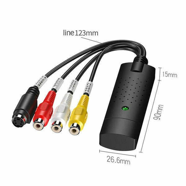VHS S-Video VCD MP3 DVD Analog to Digital Long Play Capture Card USB 2